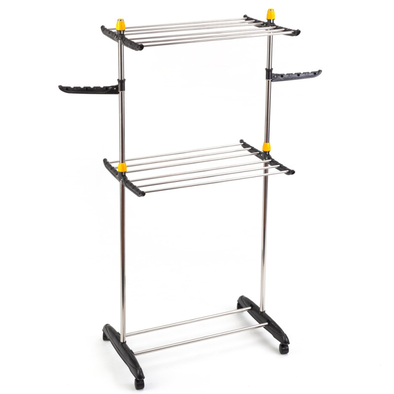 Сушарка для білизни складана вертикальна Stenson TD01229 116*50*145 см Сріблястий