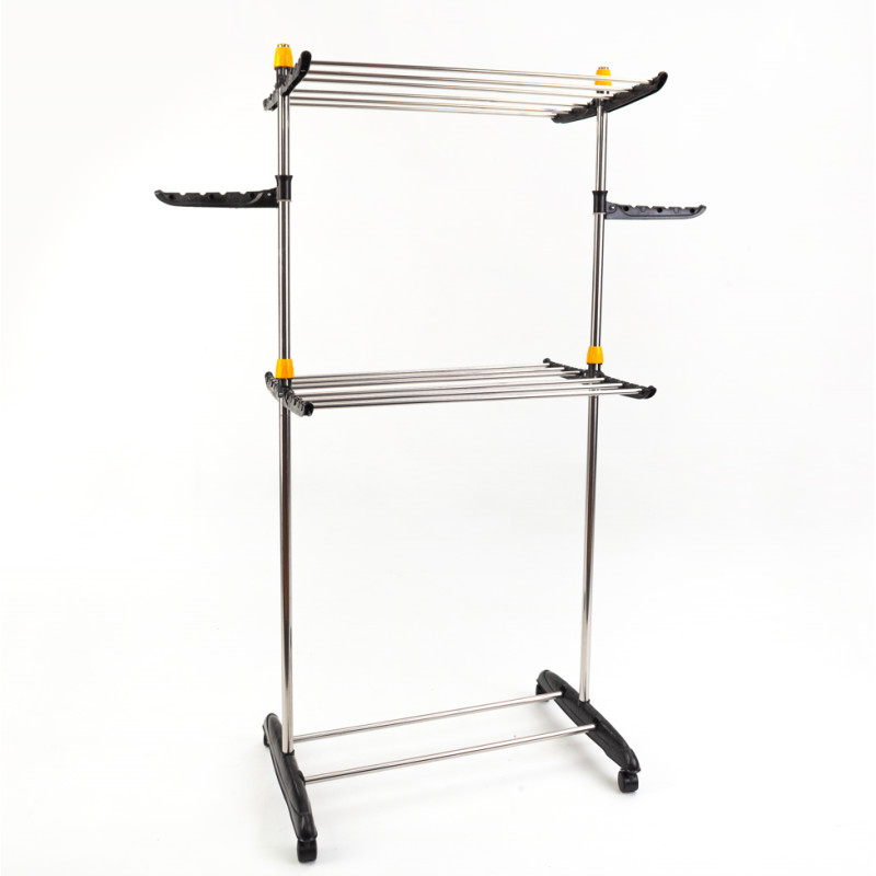 Сушарка для білизни складана вертикальна Stenson TD01229 116*50*145 см Сріблястий Сушарка для білизни складана вертикальна Stenson TD01229 116*50*145 см Сріблястий