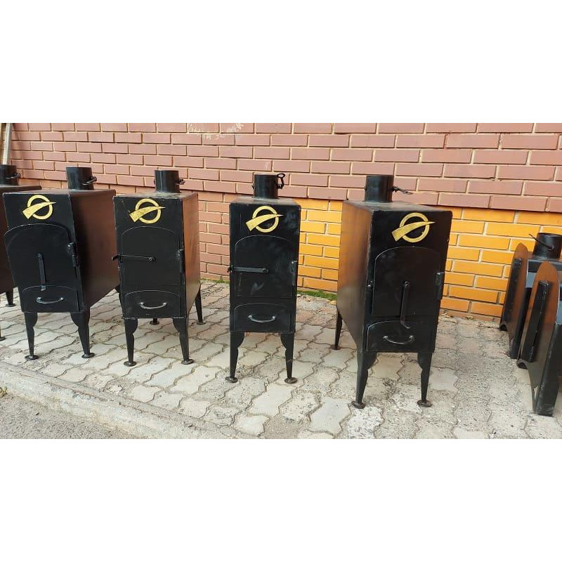 Пекти буржуйка сталева твердопаливна Agros WOODEX B-50 850*270*570 Чорний