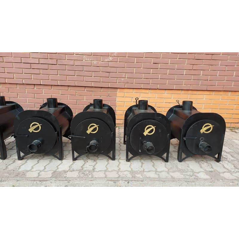 Піч буржуйка сталева твердопаливна Agros WOODEX B-40 500*600*620 Чорний