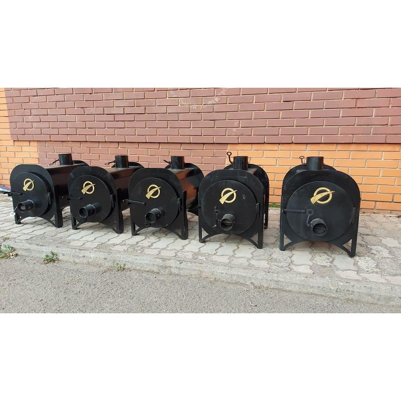 Піч буржуйка сталева твердопаливна Agros WOODEX B-40 500*600*620 Чорний