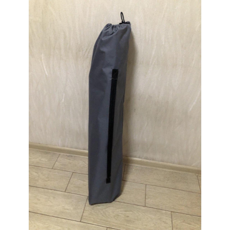 Розкладачка-ліжко з каркасом зі сталі, матеріал Оксфорд 600 192х64х43см НАТО Сірий