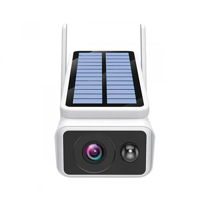 Камера відеоспостереження вулична не поворотна з сонячною панеллю WIFI Solar ABQ-Q1 2MP FHD-Contains two 18650 batteries Білий