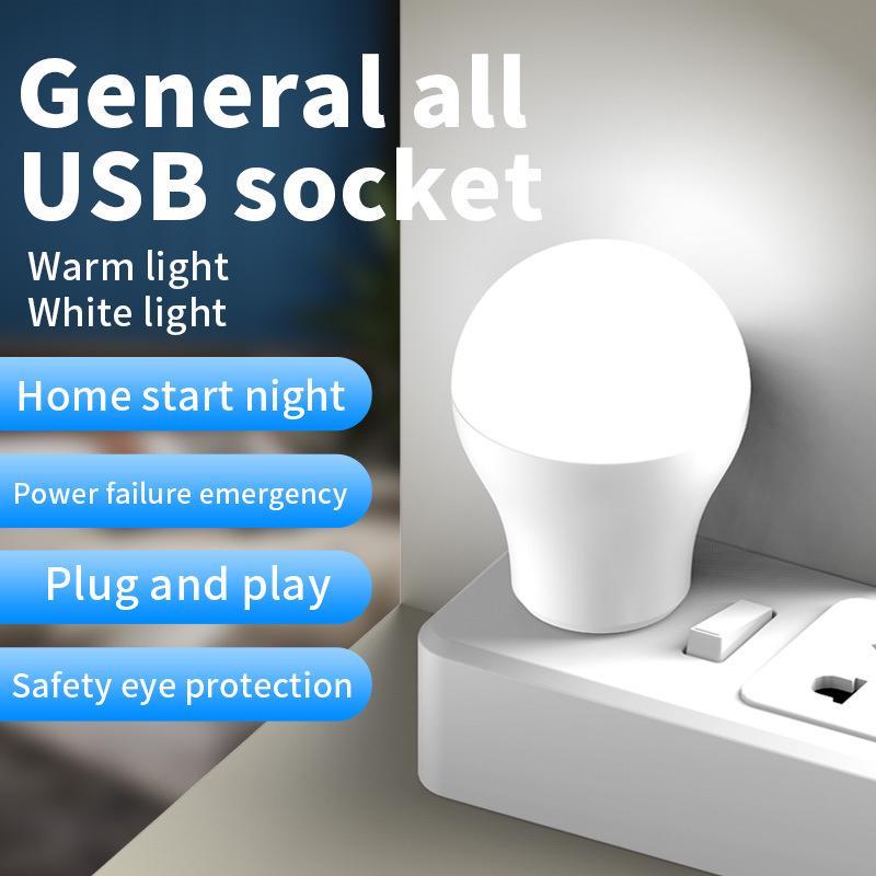 Лампа нічник світлодіодна USB Lesko 2023 для повербанка Тепле світло