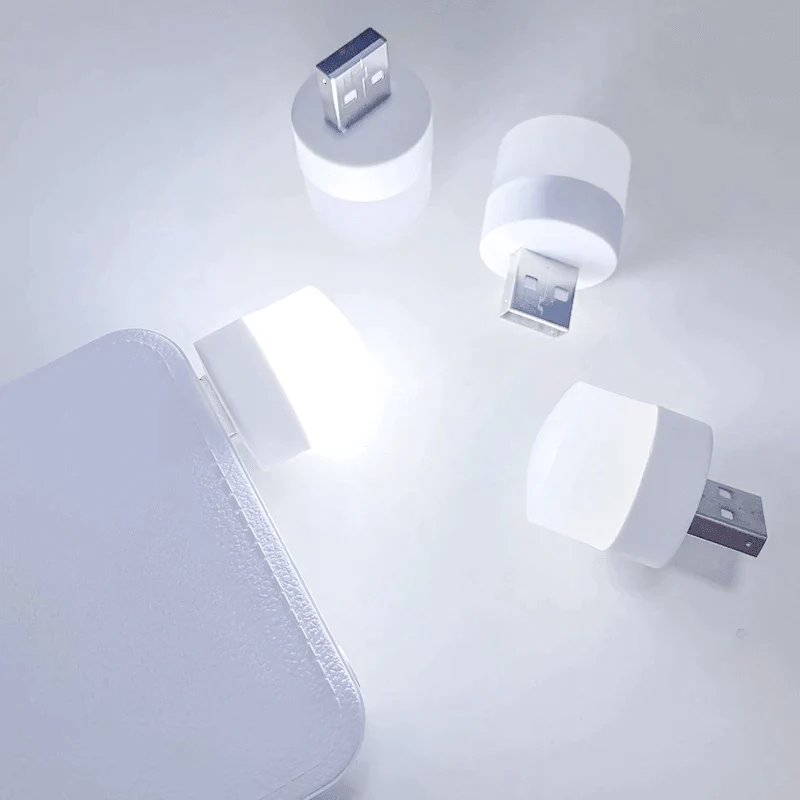 Лампа нічник світлодіодна USB Lesko 2022 для повербанка Тепле світло