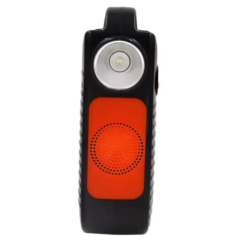 Багатофункціональний LED ліхтар із сонячною панеллю, радіо, MP3 плеєр, функцією повербанку та 3 лампочками Easy Power EP-391BT Bluetooth Чорно-помаранчевий