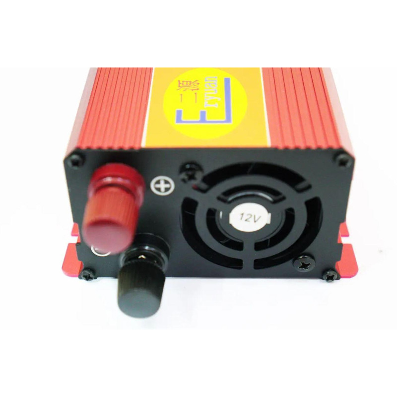 Перетворювач напруги з модіфікованою синусоїдою 2600W DC 12V в AC 220V з USB, інвертор із захистом від перевантажень Daikens Червоний