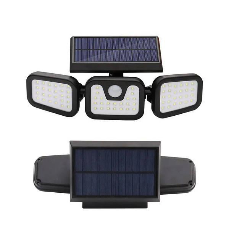 Сенсорний LED прожектор вуличний із сонячною панеллю FL-1725A Чорний