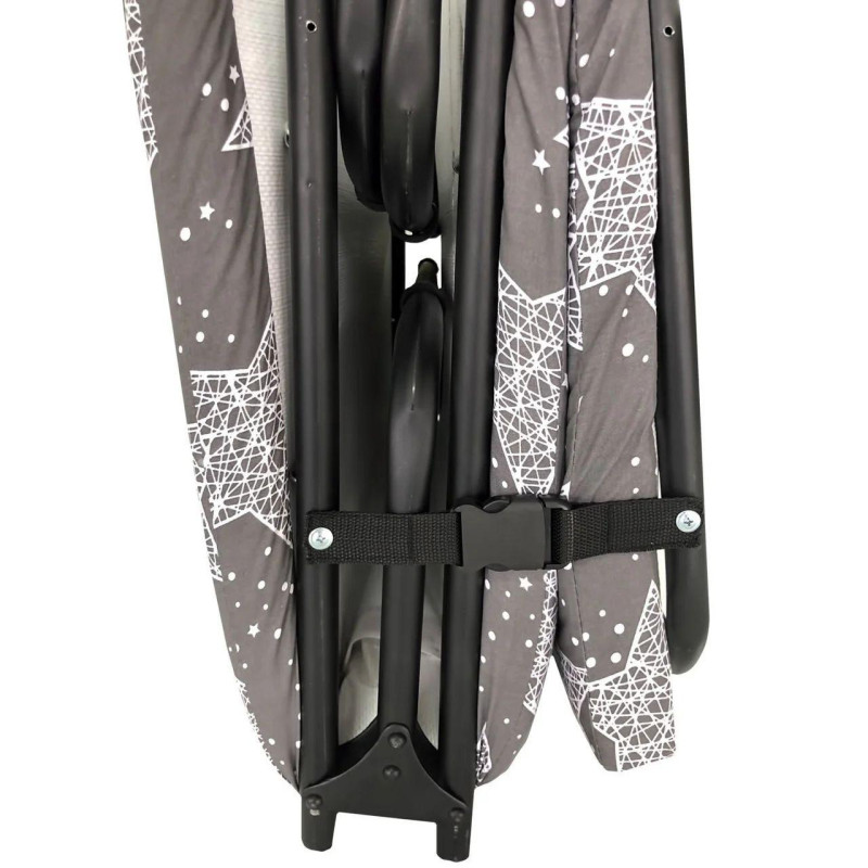 Розкладачка-ліжко на пружинах із сталевої труби з матрацом та подушкою на 4 положення навантаження до 120кг 187х72х32 см Vista Марія М-60 Сірий