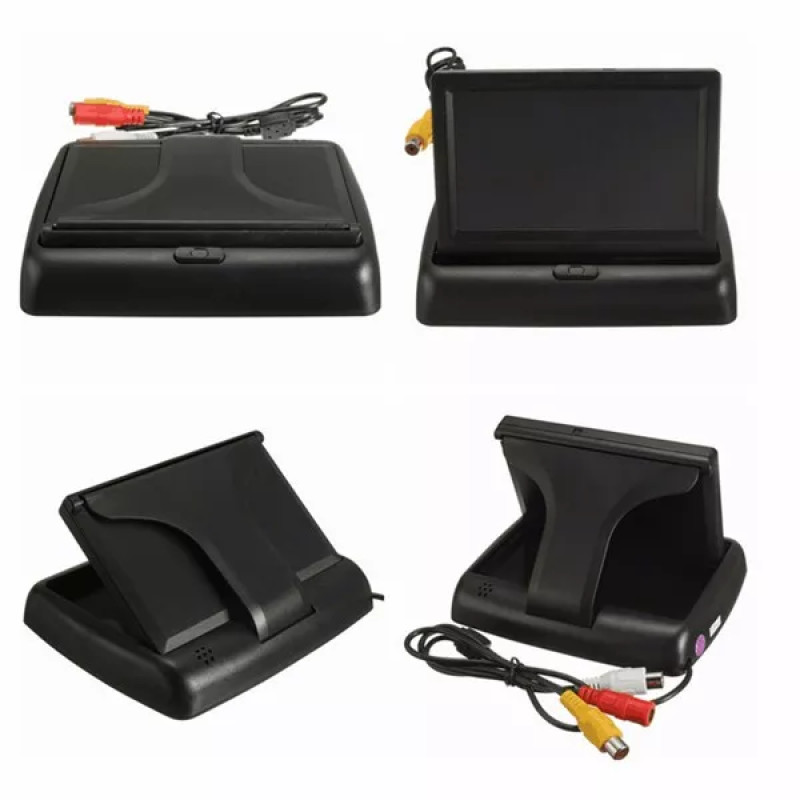 Автомобільний монітор складний для камери заднього виду Terra Color TFT 4.3" 480*234 Black