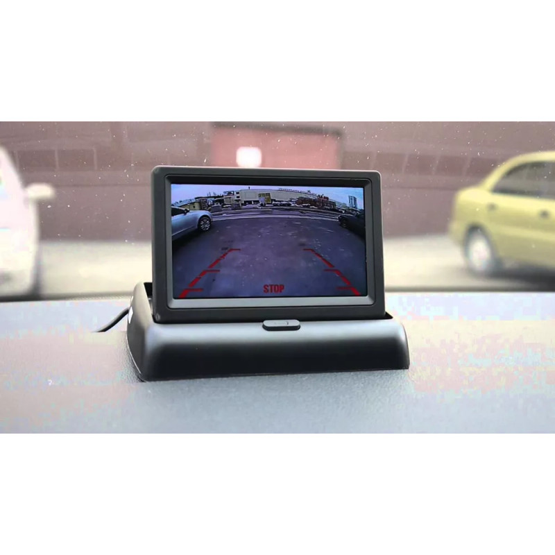Автомобільний монітор складний для камери заднього виду Terra Color TFT 4.3" 480*234 Black