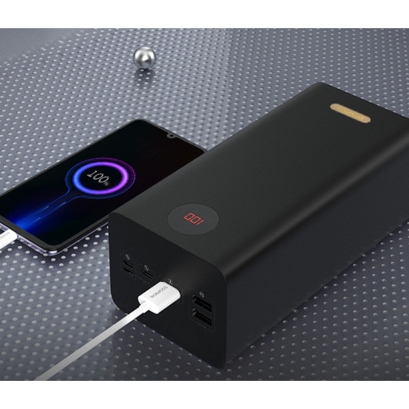 Зовнішній портативний акумулятор 57000 mAh з швидкою зарядкою Romoss PEA57 (3USB+Type-C) Чорний Зовнішній портативний акумулятор 57000 mAh з швидкою зарядкою Romoss PEA57 (3USB+Type-C) Чорний