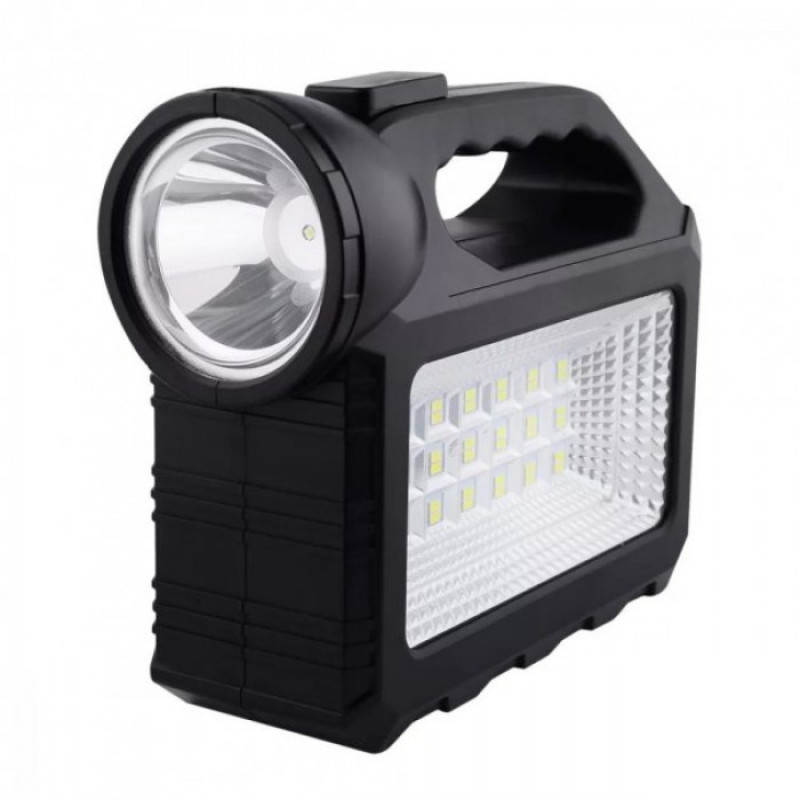 Багатофункціональний LED ліхтар із сонячною панеллю та функцією повербанку та 3 лампочками CcLamp GD-101 Чорний