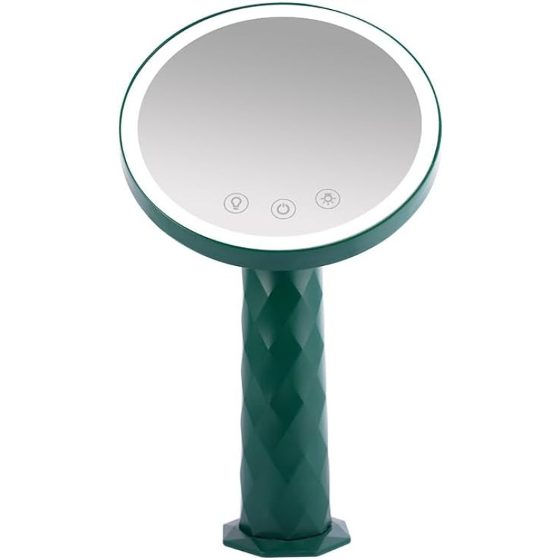 Дзеркало-нічник кругле поворотне Magic Mirror з LED підсвічуванням SM-1126 Green