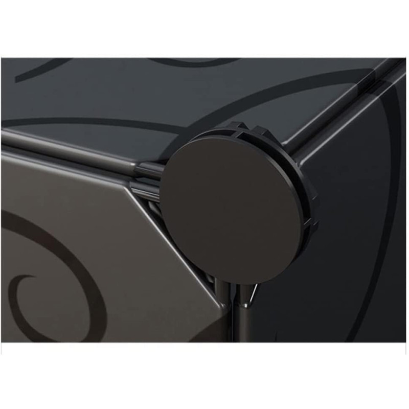 Шафа для взуття пластикова на 12 секцій з дверцятами 85x21x96см MP D2-6 Black