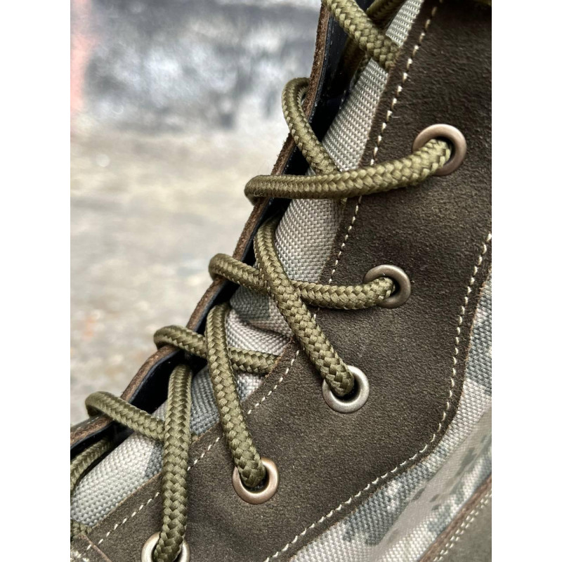 Берці тактичні чоловічі Light Boots 40 (26.5 см) Весна/Літо шкіра та кордура черевики легкі (Олива-Піксель)