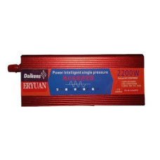 Перетворювач напруги з чистою синусоїдою DC 12V в AC 220V з USB, інвертор із захистом від перевантажень Daikens 2200W Червоний