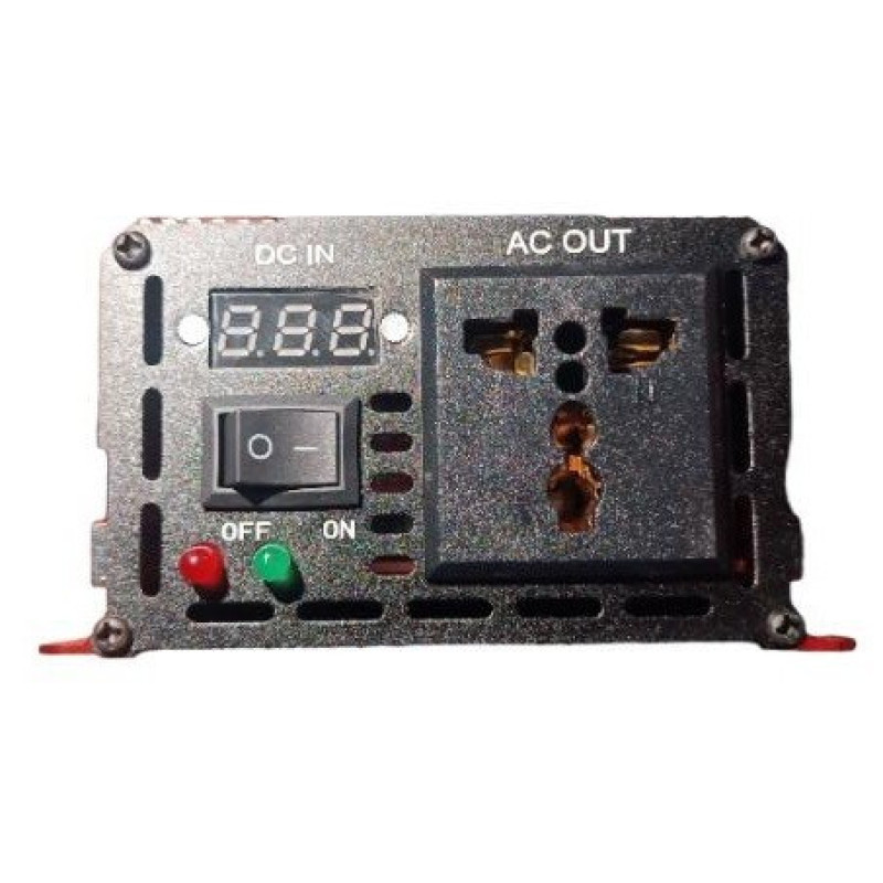 Перетворювач напруги з чистою синусоїдою DC 12V в AC 220V з USB, інвертор із захистом від перевантажень Daikens 2200W Червоний