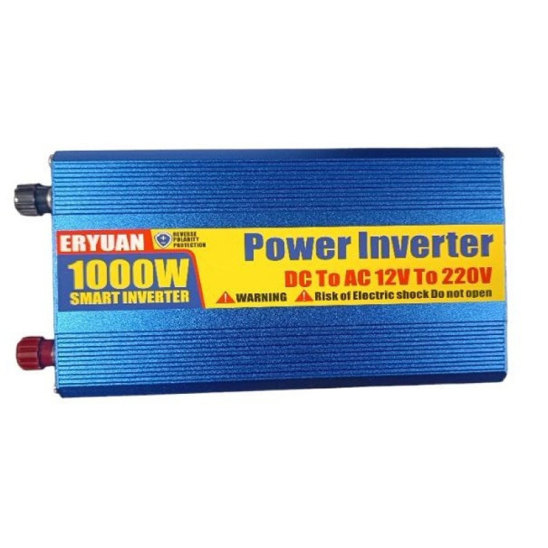 Перетворювач напруги 1000W DC 12V в AC 220V з USB, інвертор із захистом від перевантажень модифікована синусоїда Eryuan Синій