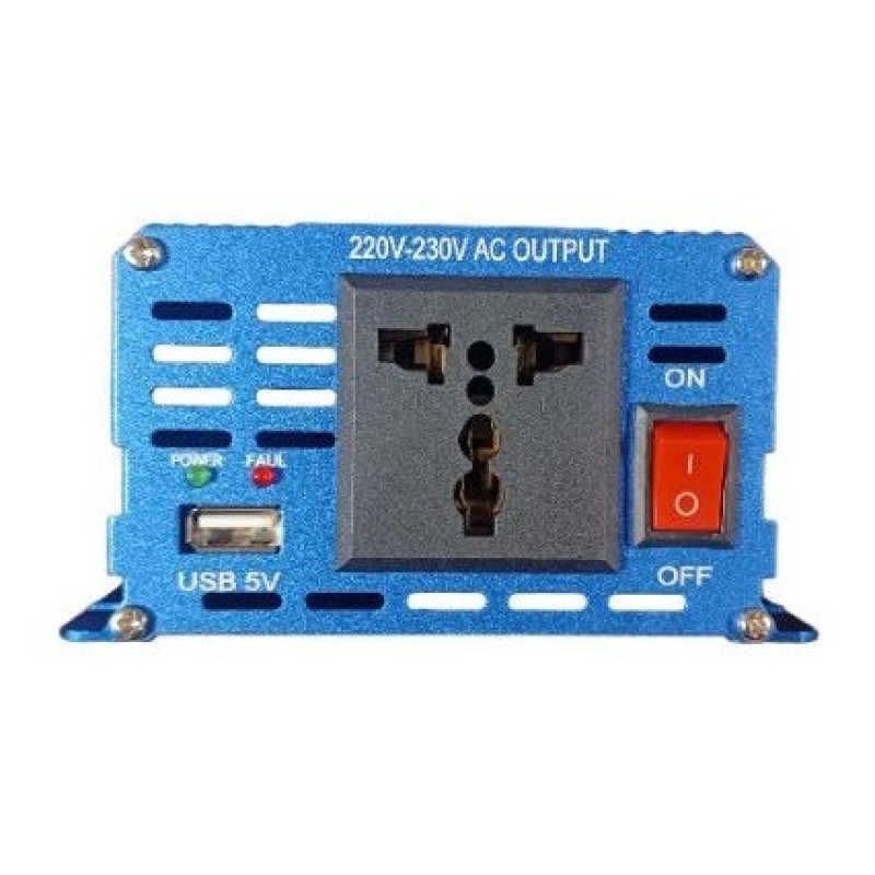 Перетворювач напруги 1000W DC 12V в AC 220V з USB, інвертор із захистом від перевантажень модифікована синусоїда Eryuan Синій