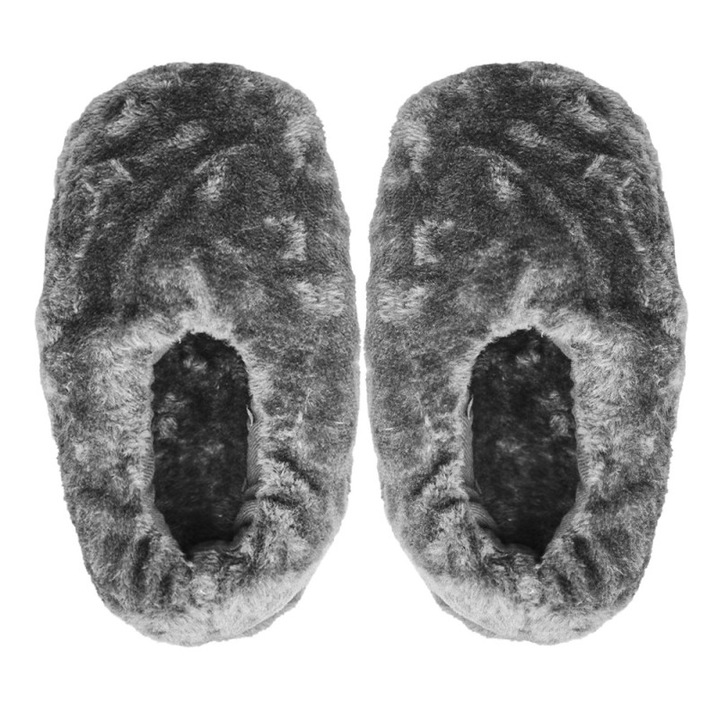 Домашні тапочки Easy Warm 43 розміру теплі закриті з підігрівом фліс Устілка 28 см. (A-225) Сірий