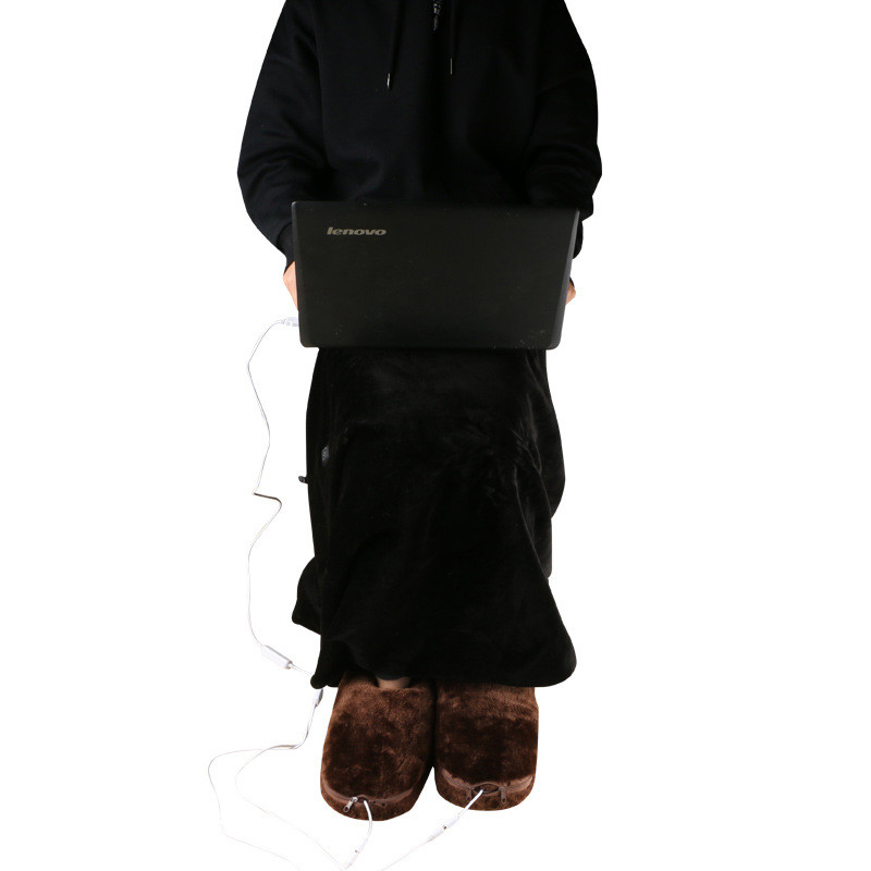 Домашні тапочки Easy Warm теплі закриті з підігрівом фліс Устілка 28 см 43 розмір (A-225) Коричневий