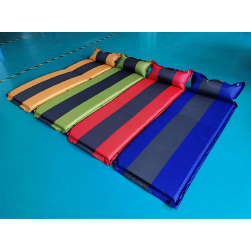 Туристичний килимок-матрас самонадувний з чохлом 192х68х3см Stenson WSI65063-2 Синьо-сірий