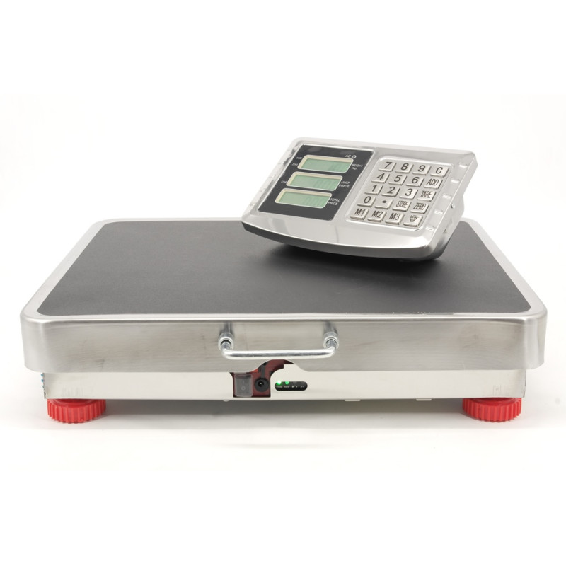 Ваги підлогові електронні з акумулятором і LCD дисплеєм до 300кг 42х52см А-Плюс 300S Сріблястий/Чорний