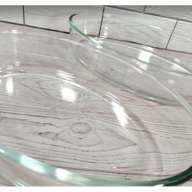 Набір жароміцних деко з термостійкого боросилікатного скла овальні з 3 предметів 1.6л 2.4л 3.2л Stenson (TS1215)