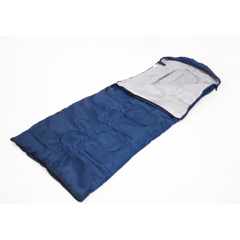 Спальний мішок туристичний із капюшоном поліестер 210х75 см Stenson R17787-B Синій