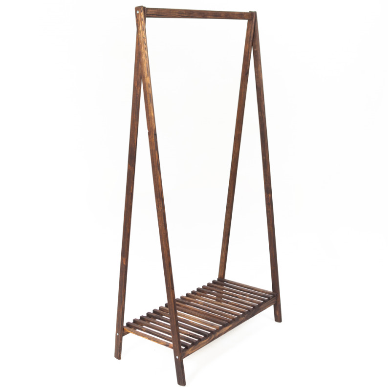 Напольная стойка - вешалка для одежды и обуви Ecostyle с полкой для обуви 77х40х149 см