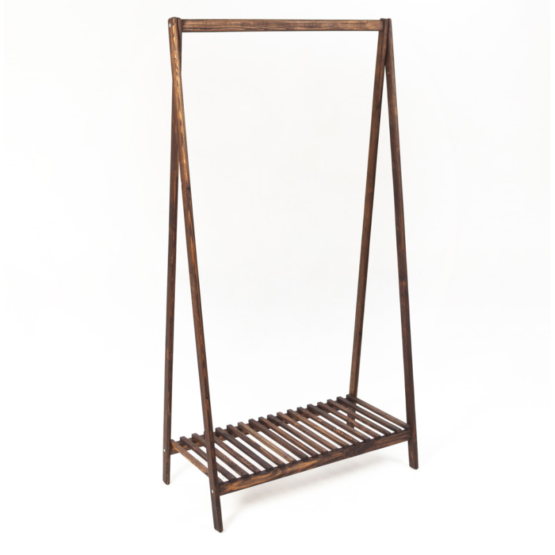 Напольная стойка - вешалка для одежды и обуви Ecostyle с полкой для обуви 77х40х149 см