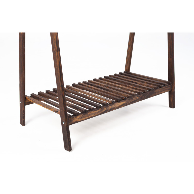 Напольная стойка - вешалка для одежды и обуви Ecostyle с полкой для обуви 77х40х149 см