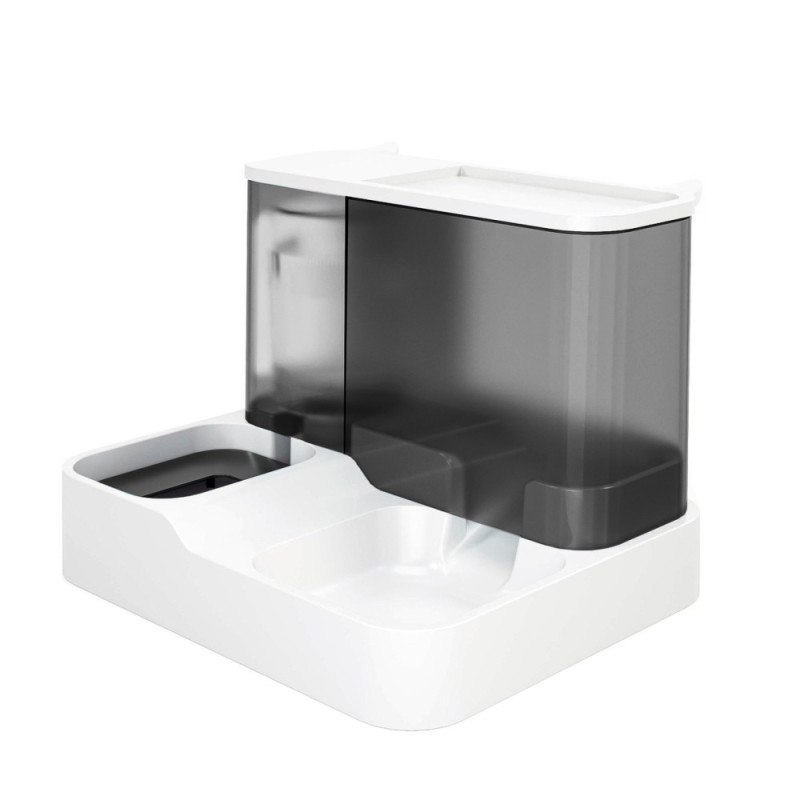 Годівниця для котів та собак подвійна з автоматичною напувалкою 3.8л 23х30.5х25см Taotaopets 139910 Grey Годівниця для котів та собак подвійна з автоматичною напувалкою 3.8л 23х30.5х25см Taotaopets 139910 Grey