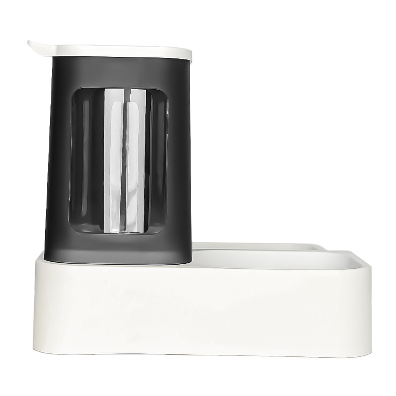 Годівниця для котів та собак подвійна з автоматичною напувалкою 3.8л 23х30.5х25см Taotaopets 139910 Grey Годівниця для котів та собак подвійна з автоматичною напувалкою 3.8л 23х30.5х25см Taotaopets 139910 Grey