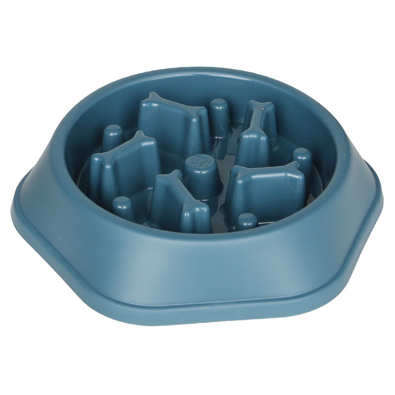 Миска для котів та собак для повільної годування їжі Slowly Swallow Blue (119905)