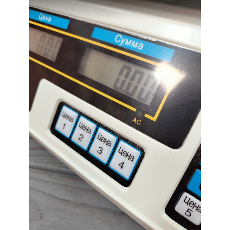 Ваги торгівельні електронні з акумулятором та дисплеєм до 50кг А-Плюс SC-1660 Білий