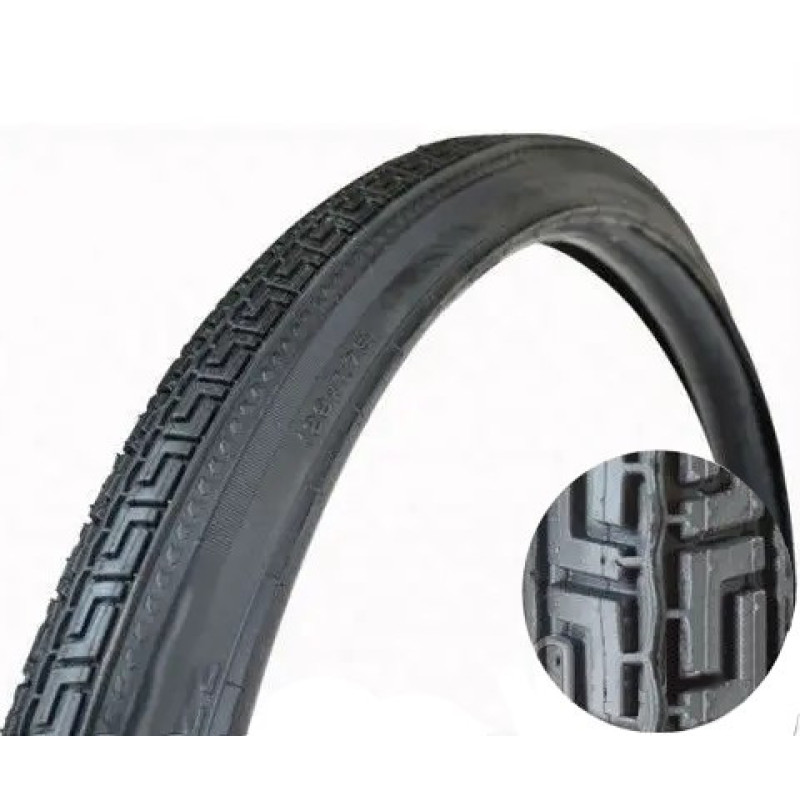 Покришка велосипедна протектор канавки каучук Casumina CA314A 28х1.75 Чорний