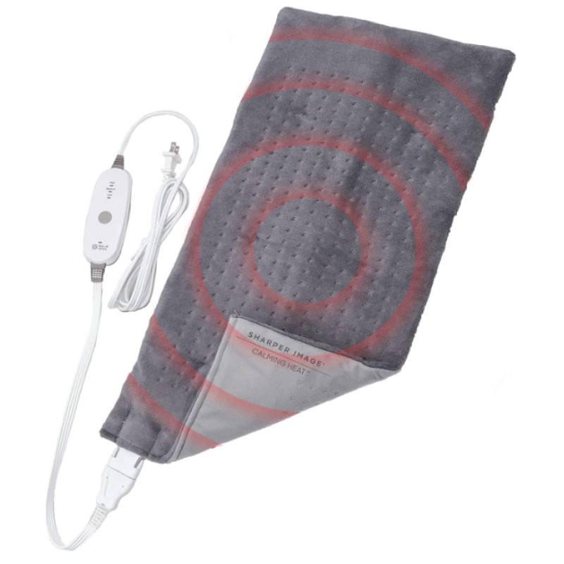 Масажний та зігріваючий килимок для спини Massaging weighted heating pad у чохлі Gray