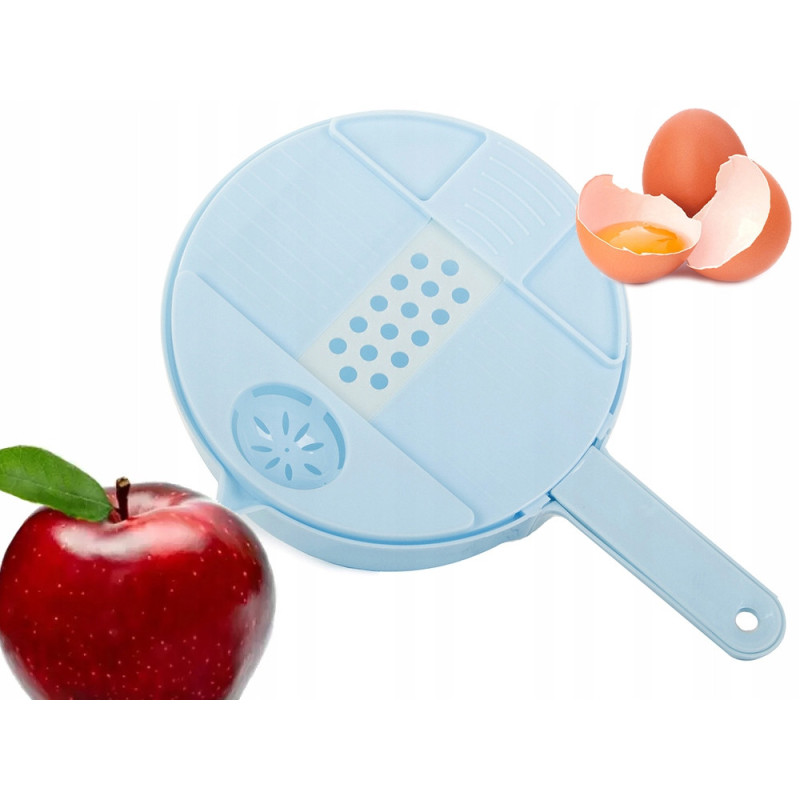 Багатофункціональна овочерізка 12в1 Slicing Master з контейнером та ручкою подрібнювач для овочів та фруктів ножі з нержавіючої сталі Blue (SM-1098)