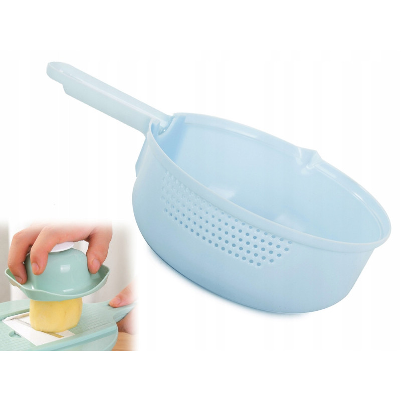 Багатофункціональна овочерізка 12в1 Slicing Master з контейнером та ручкою подрібнювач для овочів та фруктів ножі з нержавіючої сталі Blue (SM-1098)