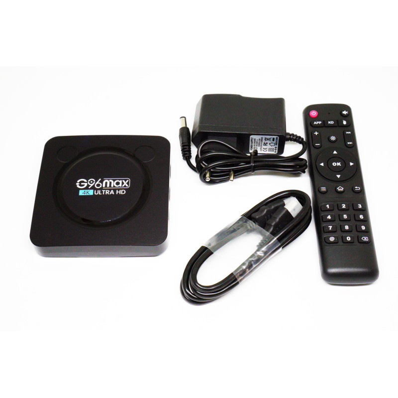 Мультимедійна Смарт-ТБ приставка для телевізора G96Max W2 4/64ГБ 4K UltraHD Android 11 WiFi 2.4/5Gz Bluetooth 5.0 USB 2.0/3.0 Black