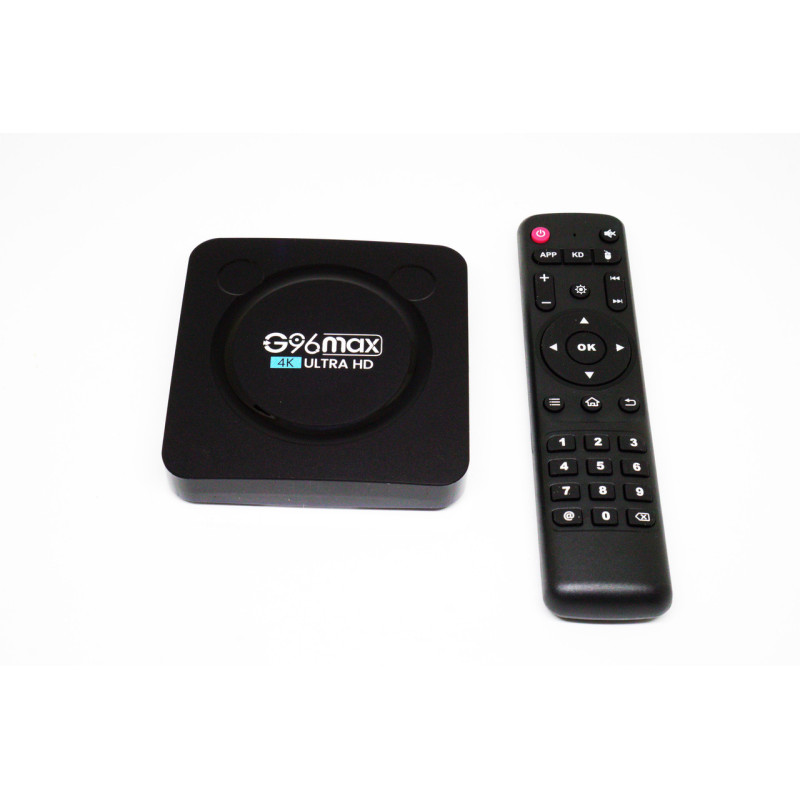 Мультимедійна Смарт-ТБ приставка для телевізора G96Max W2 4/64ГБ 4K UltraHD Android 11 WiFi 2.4/5Gz Bluetooth 5.0 USB 2.0/3.0 Black