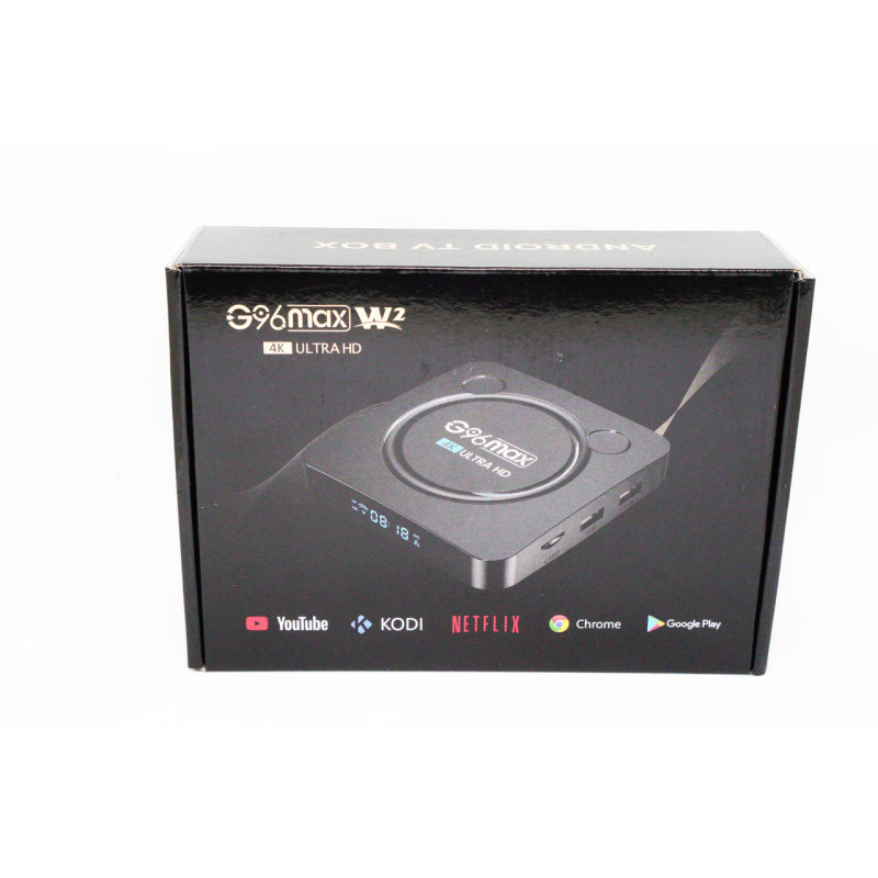 Мультимедійна Смарт-ТБ приставка для телевізора G96Max W2 4/64ГБ 4K UltraHD Android 11 WiFi 2.4/5Gz Bluetooth 5.0 USB 2.0/3.0 Black