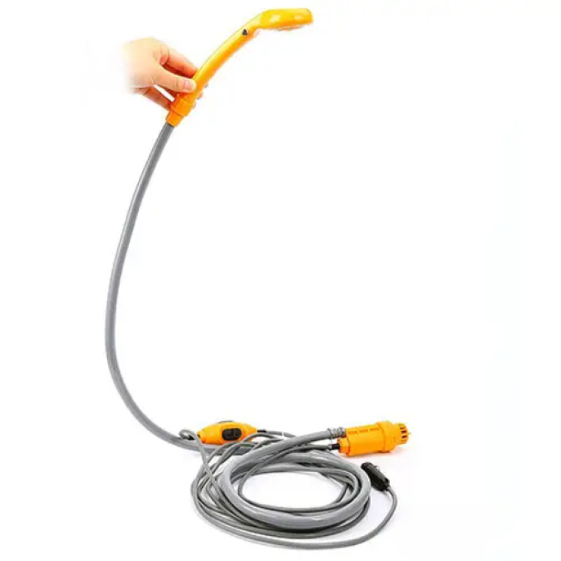 Портативний автомобільний душ туристичний з гнучким шлангом та гачком Shower Set 11 AS Жовтий/Сірий Портативний автомобільний душ туристичний з гнучким шлангом та гачком Shower Set 11 AS Жовтий/Сірий