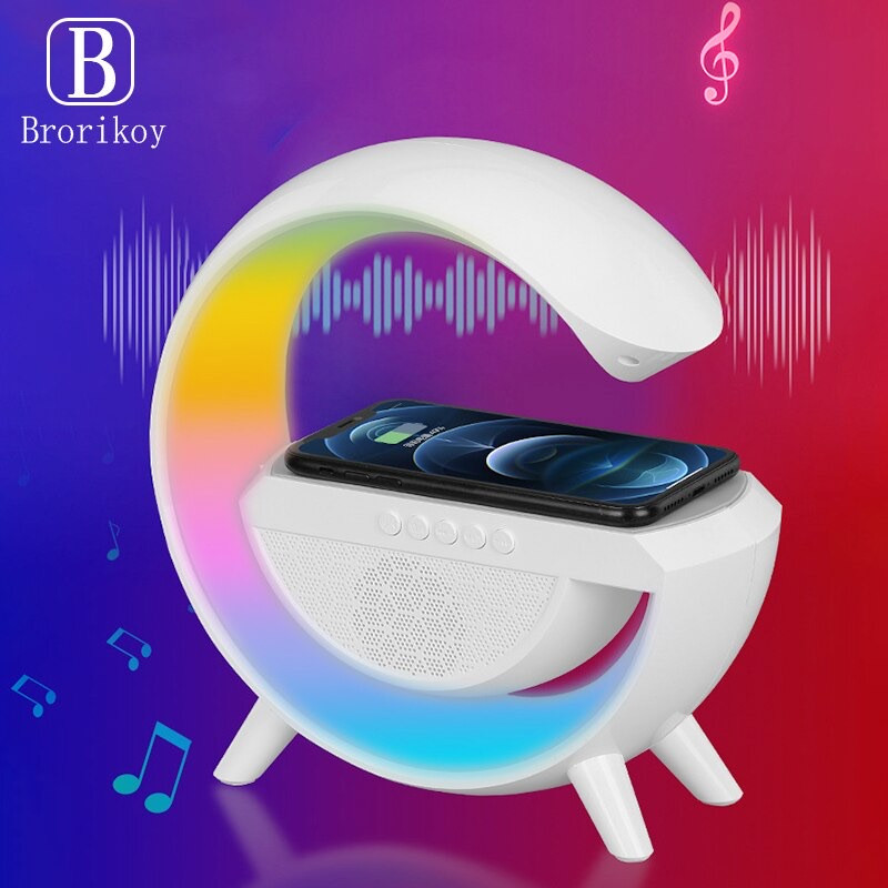 Нічник з бездротовою зарядкою та Bluetooth колонкою TOG LAMP White (TL-2301)
