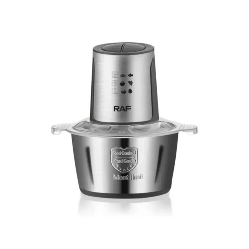 Кухонний блендер - подрібнювач із металевою чашею на 2л 2 швидкості 1000Вт RAF R7019 Сірий Кухонний блендер - подрібнювач із металевою чашею на 2л 2 швидкості 1000Вт RAF R7019 Сірий