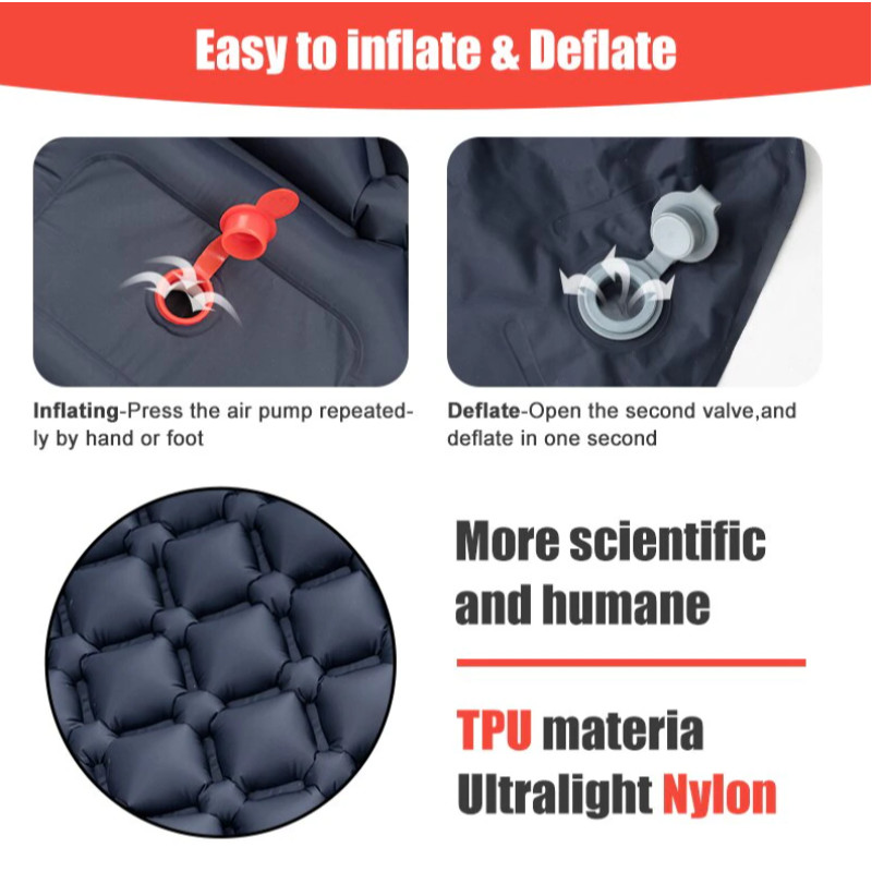 Туристичний килимок-матрац надувний 190*60*5см Paccone PCI6512