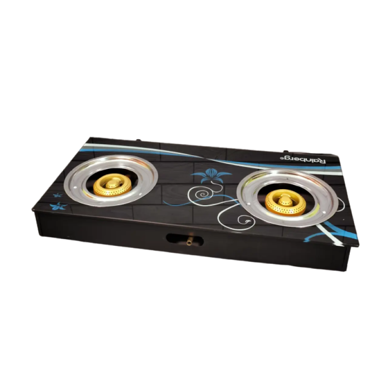 Настільна газова плита на 2 конфорки під балонний газ нержавіюча сталь Rainberg RB-2231 Black Настільна газова плита на 2 конфорки під балонний газ нержавіюча сталь Rainberg RB-2231 Black