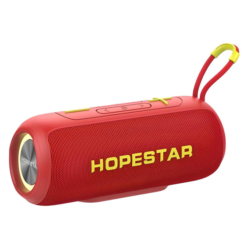 Портативна стерео Bluetooth колонка з FM-радіо та акумулятором 2400 мАг IPX6 Hopestar P26 10Вт Red